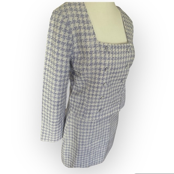 NWT Favorite Daughter Dasha Tweed Blazer Top Lilac Plaid Sz 6 - Picture 4 of 11